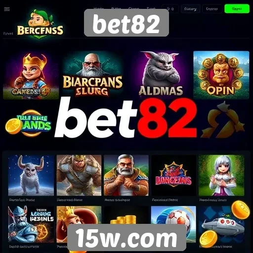 A variedade de jogos disponíveis no site Bet82